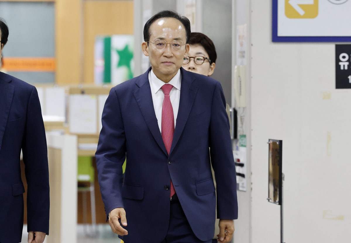 12·3 비상계엄 당시 국회의 계엄 해제 표결을 방해한 혐의로 기소된 추경호 대구시장(당시 국민의힘 원내대표)의 재판이 30일 서울 서초구 서울중앙지방법원에서 열린 계엄 해제 표결 방해 혐의 1심 결심 공판에 출석하고 있다. 뉴시스