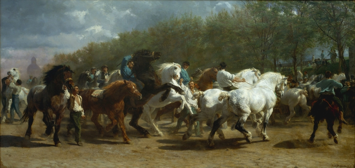 ‘말 시장’, 1852~1855년. 뉴욕 메트로폴리탄 미술관 도판.