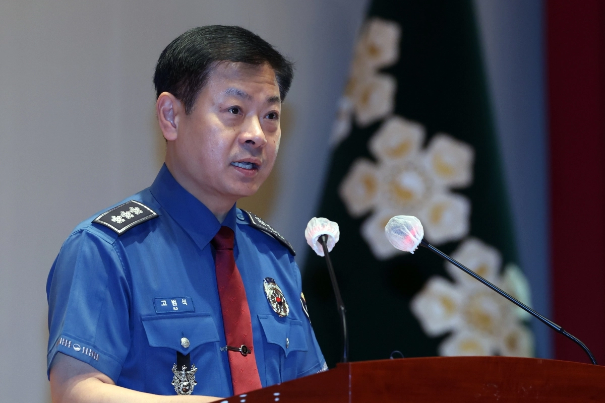 고범석 서울경찰청장이 지난 2일 서울 종로구 서울경찰청에서 열린 서울경찰 지휘관 및 수사부서장 회의에서 발언하고 있다. 2026.10.2. 뉴시스