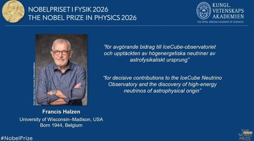 2026 노벨물리학상에 ‘뉴트리노 관측’ 프랜시스 할젠