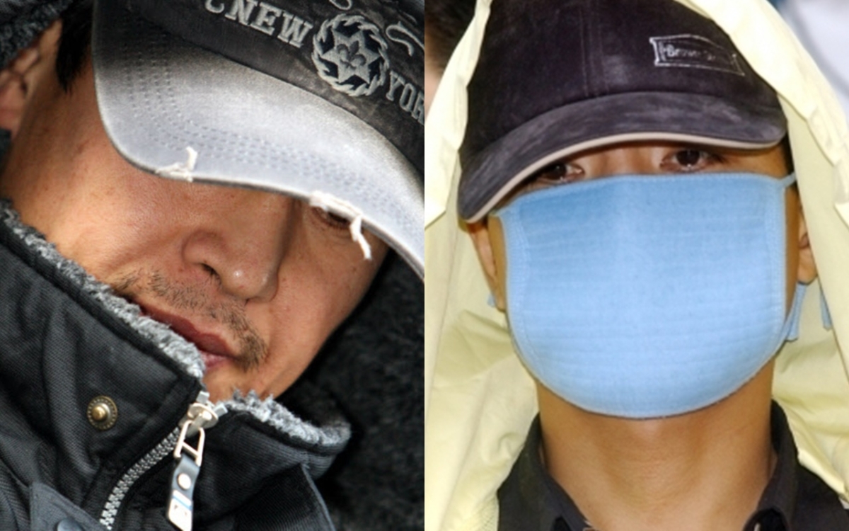 연쇄살인범 강호순과 유영철. 서울신문DB