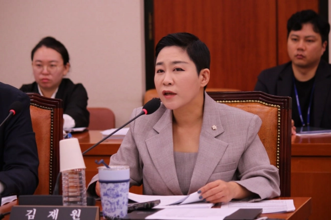 김재원 조국혁신당 의원이 지난달 3일 국회 문화체육관광위원회 법안심사소위에서 발언하고 있다. 김재원 의원실 제공