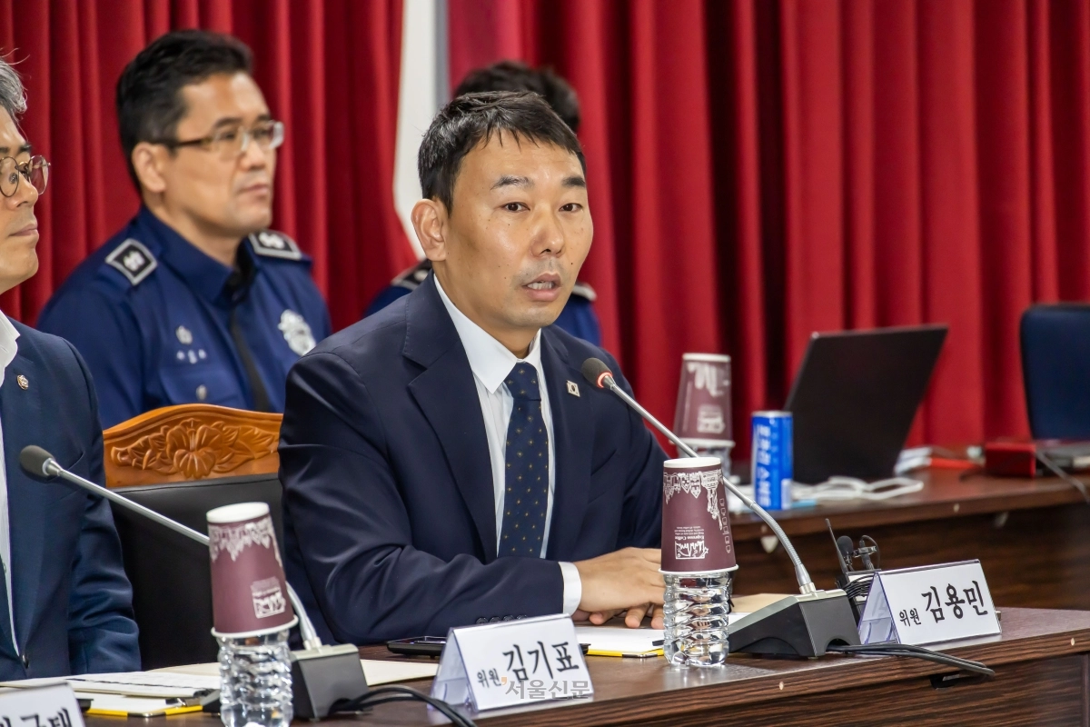 김용민 더불어민주당 의원이 의사진행발언을 하고 있다. 국회사진기자단