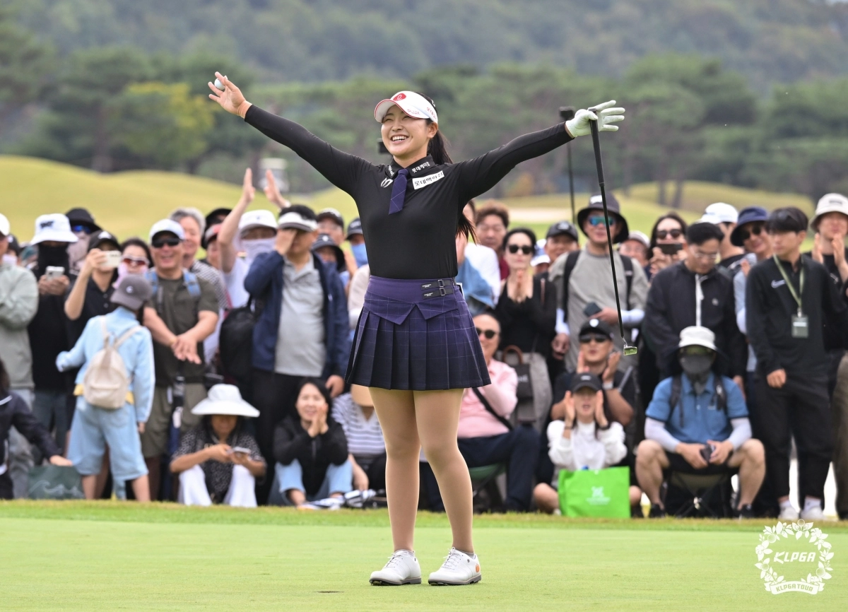 HJ중공업·동부건설 챔피언십에서 우승한 유현조. KLPGA 제공.