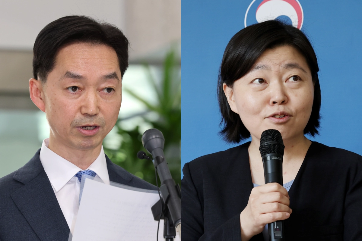 김지용 초대 중대범죄수사청장 후보자. 임은정 광주지방중수청장. 연합뉴스