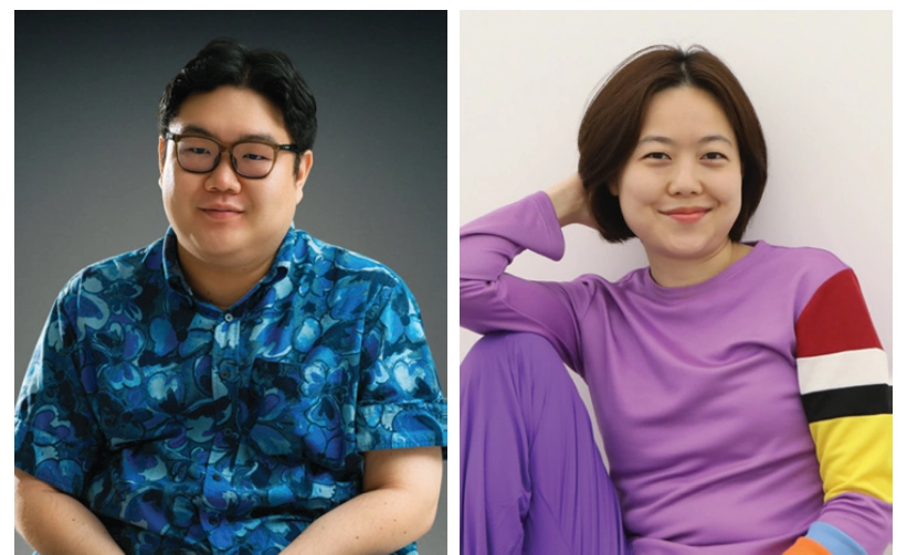 제17회 두산연강예술상 수상자 김상훈 연출가(왼쪽·공연예술 부문), 조익정 작가(오른쪽·시각예술 부문). 두산연강재단 제공·©황예지