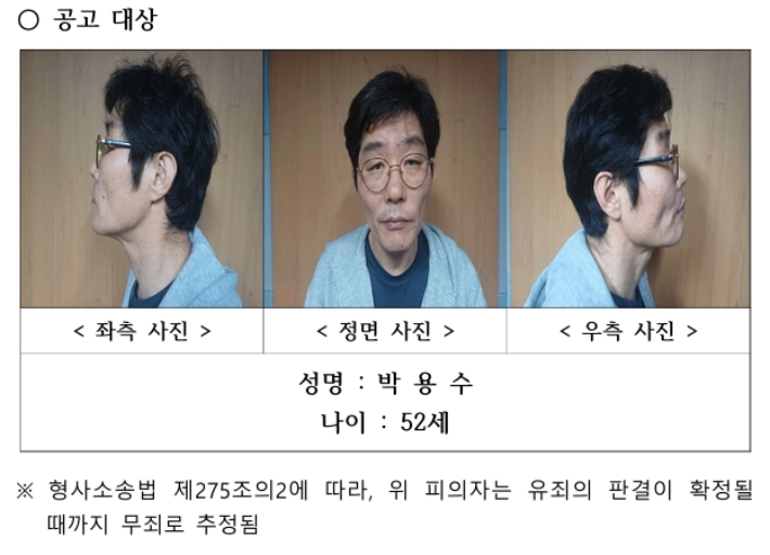 나주 60대 부부 강도살인 피의자 박용수(52). 전남경찰청 제공.