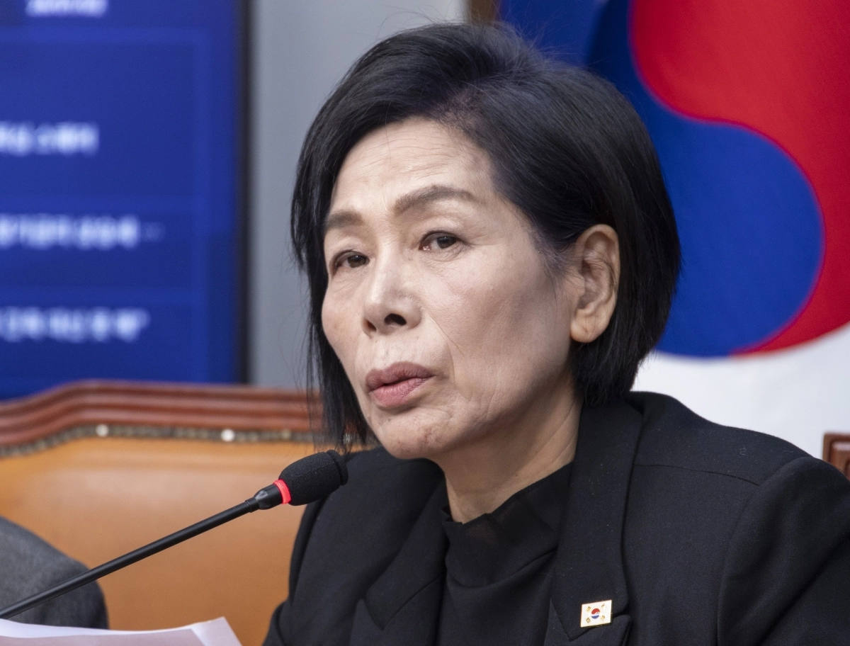 더불어민주당 최민희 최고위원이 12일 국회에서 열린 최고위원회의에서 발언하고 있다. 2026.10.12 연합뉴스