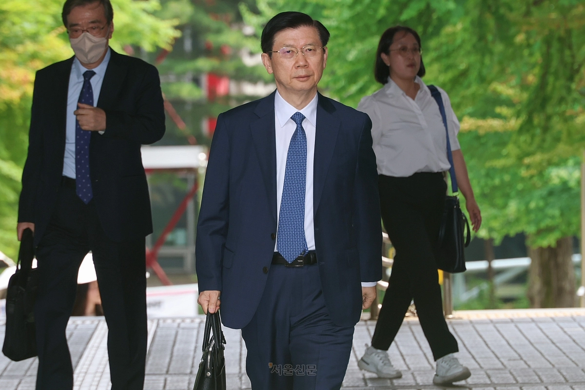 박종준 전 대통령 경호처장이 지난 6월 1일 오후 서울 서초구 서울중앙지방법원에서 열린 1심 결심공판에 출석하고 있다. 2026.6.1 이지훈 기자