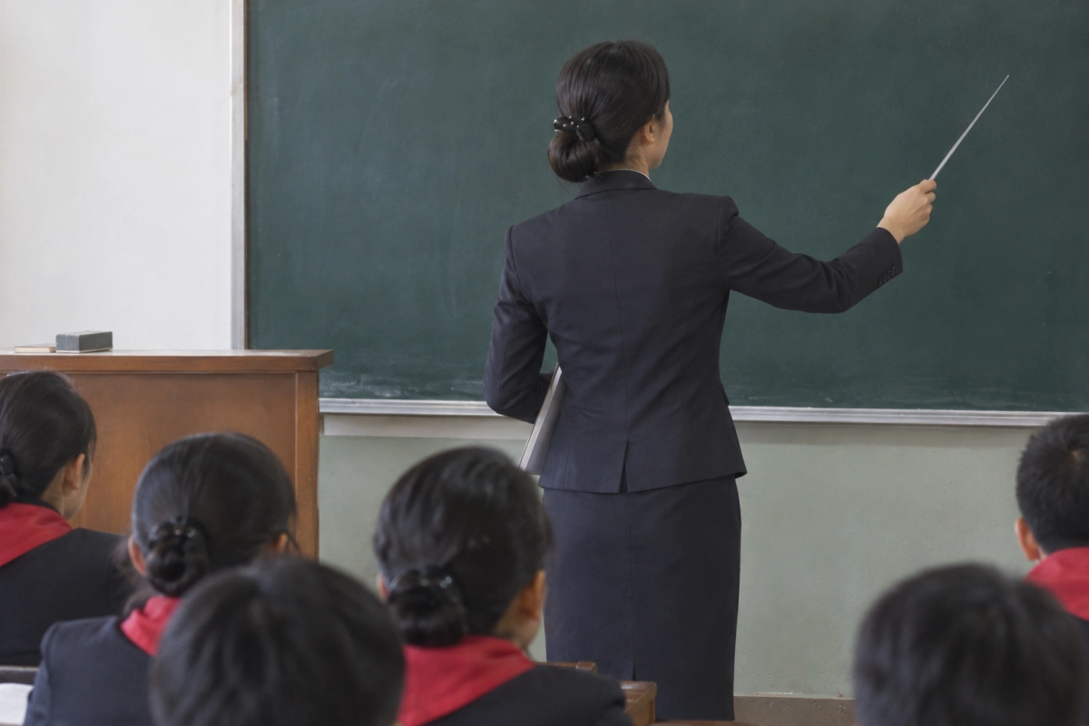 최근 북한에서 학교지원월간을 맞아 여성 교원들에게 수업 시간에 치마를 입도록 요구하면서 교원들 사이에서 불만이 나오고 있다는 보도가 나왔다. 인공지능(AI)으로 생성한 이미지.
