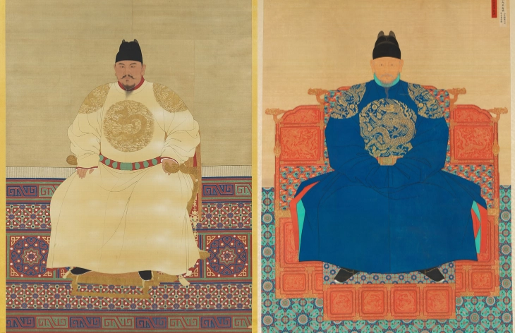명 태조 주원장(왼쪽)·조선 태조 이성계(오른쪽)