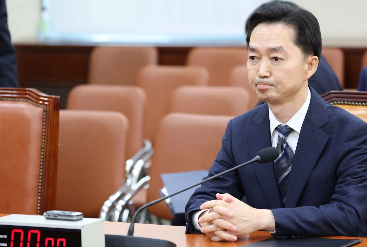김지용 초대 중대범죄수사청장이 14일 국회 행정안전위원회에서 열린 인사청문회에 출석해 있다. 연합뉴스