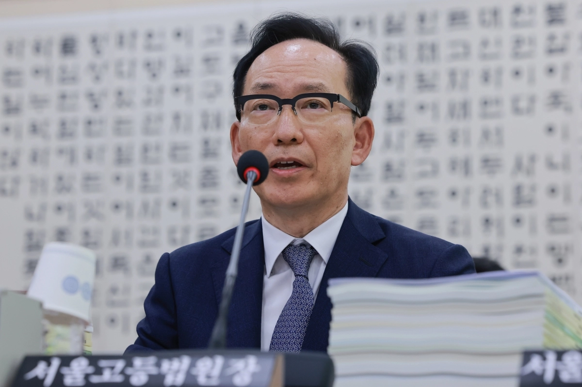 서울고법 국감서 답변하는 김대웅 서울고등법원장