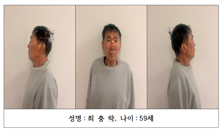 ‘인천 흉기 난동’ 사건 피의자 59세 최충락. 인천경찰청 제공