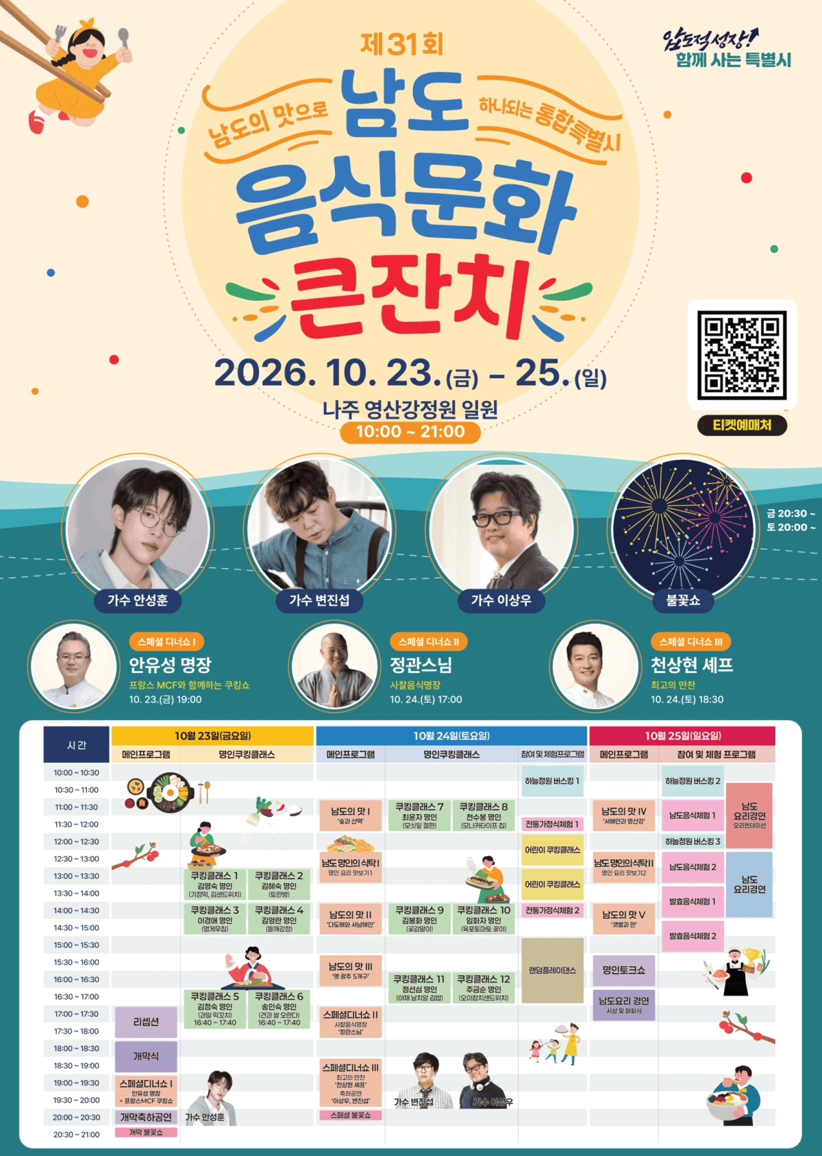제31회 남도음식문화큰잔치 홍보 포스터. (나주시 제공)