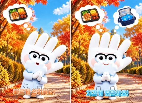 식약처의 가을 나들이철 식중독 예방 영상의 한 장면.