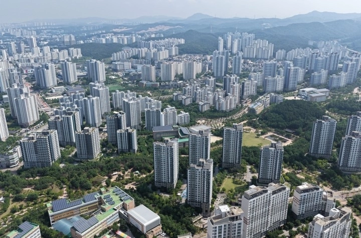 경기도 화성시 동탄역 일대 아파트 단지 모습.  연합뉴스
