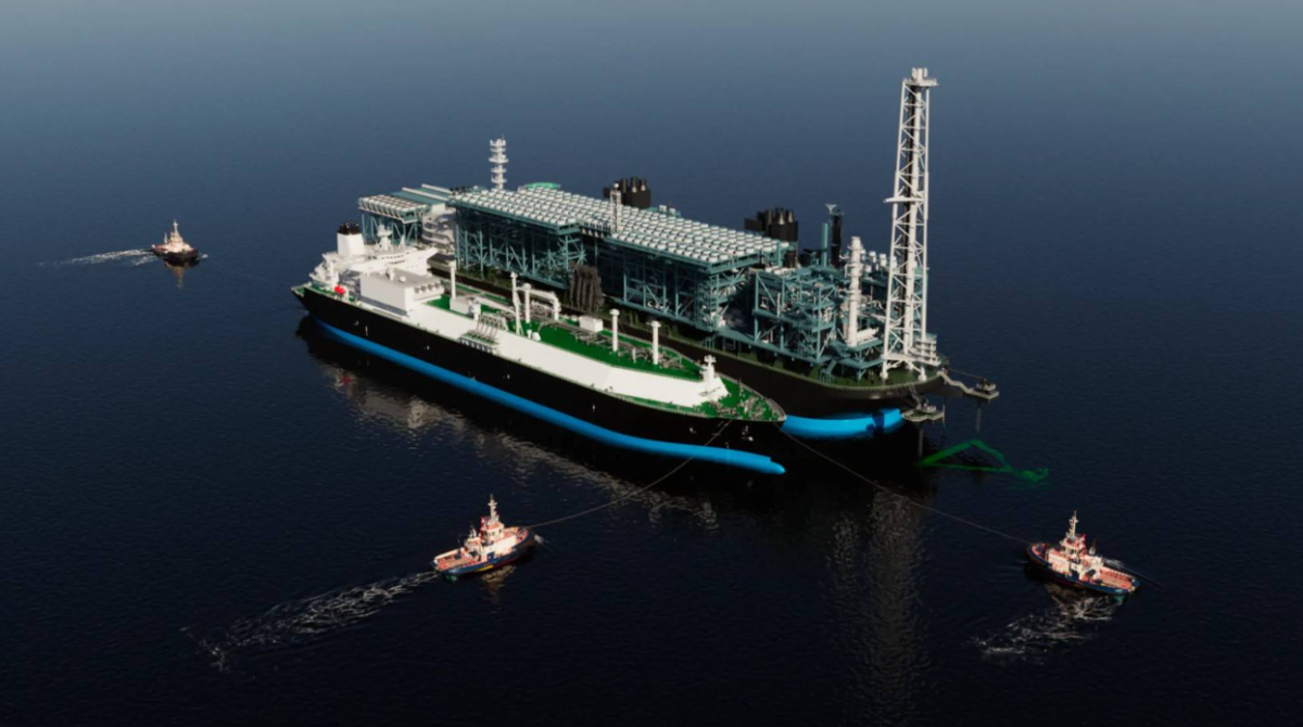 미국 델핀 부유식 액화천연가스 생산설비(FLNG). 델핀 미드스트림 홈페이지 캡처