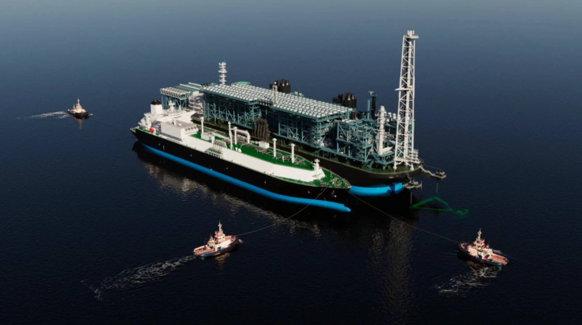 미국 델핀 부유식 액화천연가스 생산설비(FLNG). 델핀 미드스트림 홈페이지 캡처