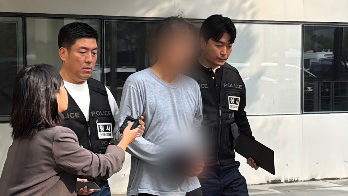 21일 오전 영장실질 실사에 출석하는 A씨. 연합뉴스(독자 제공)