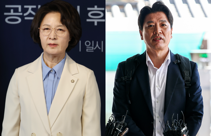 추미애(왼쪽) 경기지사와 부승찬(오른쪽) 의원