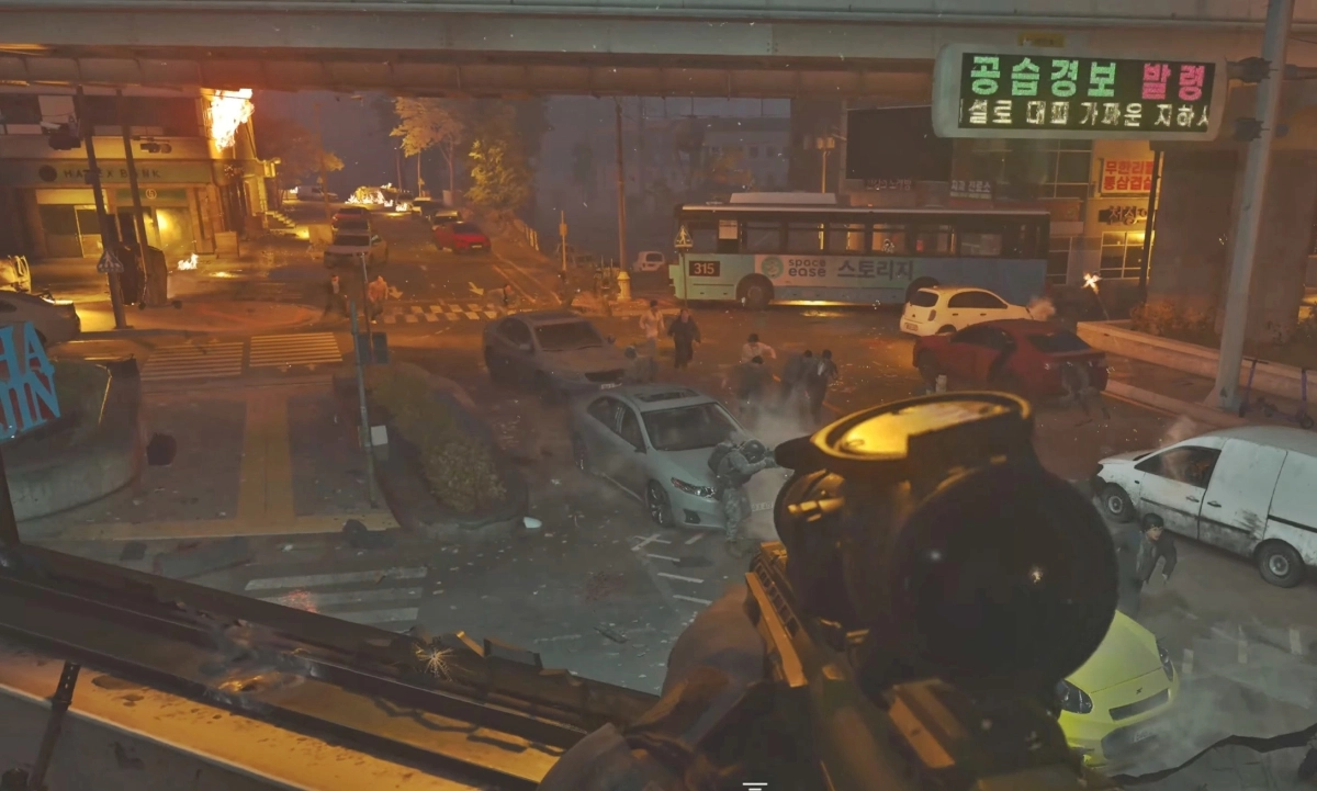 미국 게임사 액티비전에 따르면 23일 개발사 인피니티 워드가 제작을 주도한 ‘콜 오브 듀티: 모던 워페어 4’가 정식 출시된다. 게임사는 지난 16일부터 디지털판 예약 구매자에게 16개 임무로 구성된 이야기 모드를 먼저 공개했다. 2026.10.22 콜 오브 듀티: 모던 워페어 4 장면