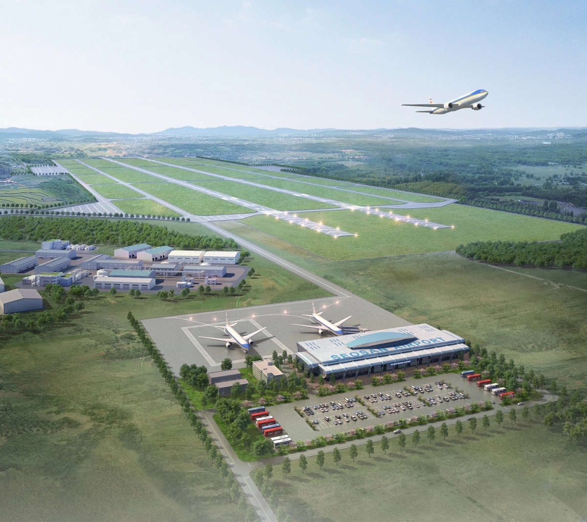 충남 서산공항 조감도. 시 제공