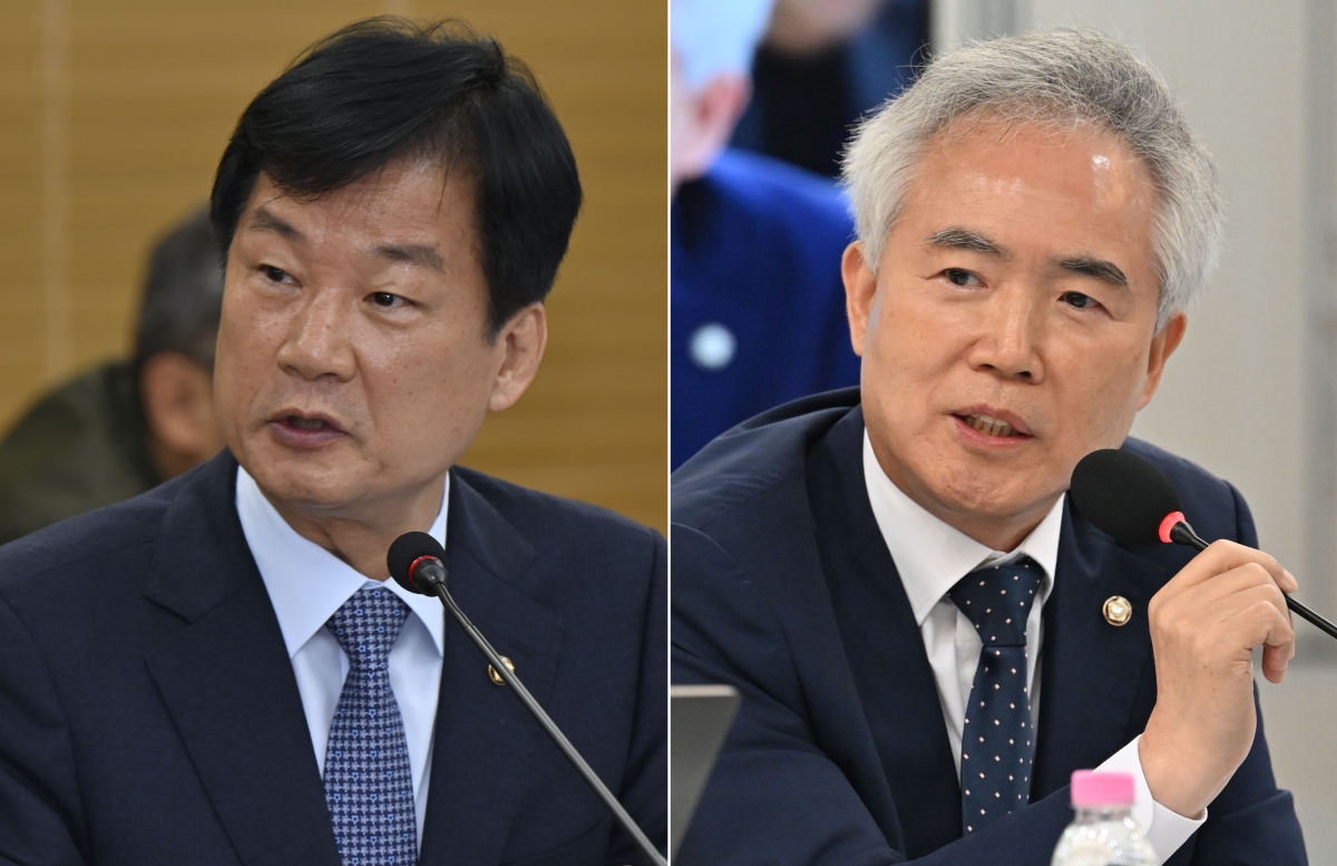 더불어민주당 박균택(왼쪽)·양부남 의원. 뉴시스 자료사진