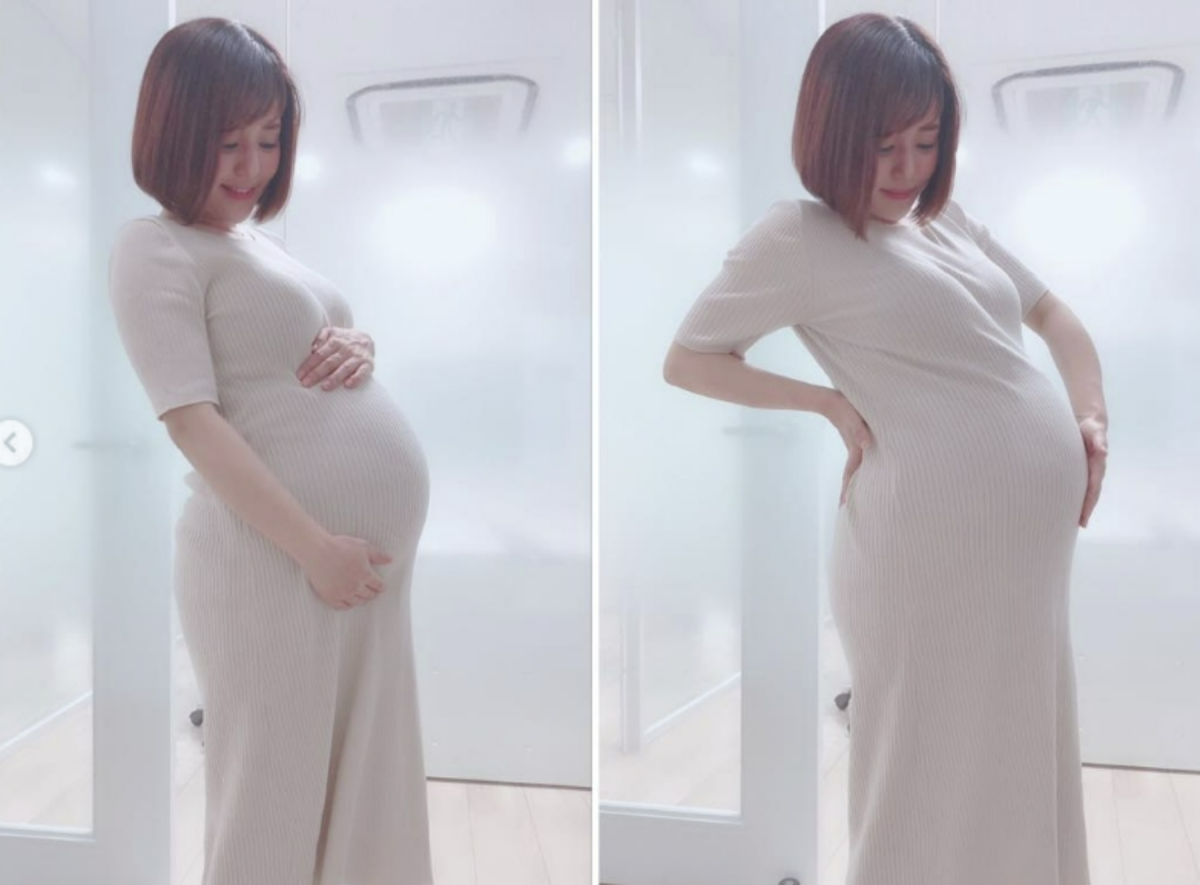 일본 유명 성인영화(AV) 배우 출신 아오이 소라가 임신했을 때 모습. 아오이 소라 인스타그램