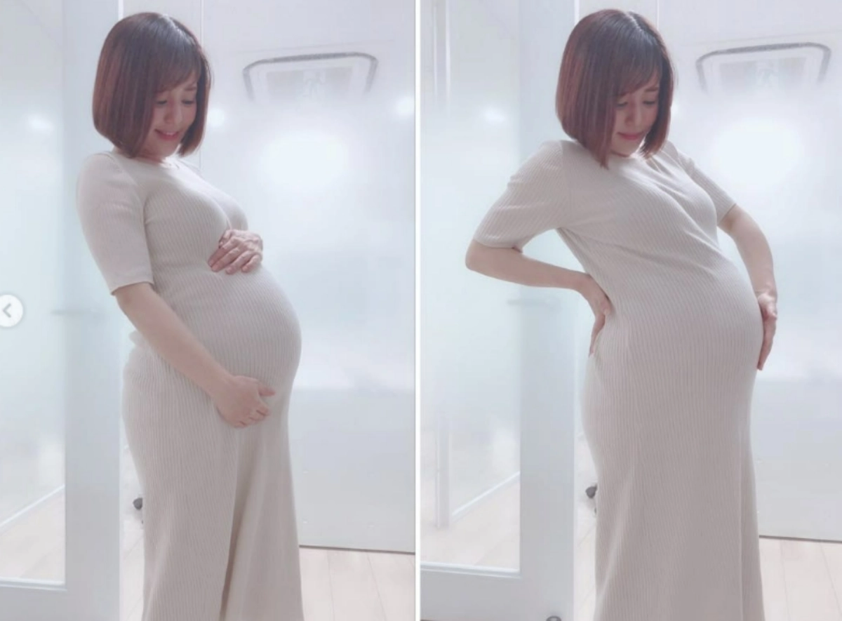 일본 유명 성인영화(AV) 배우 출신 아오이 소라가 임신했을 때 모습. 아오이 소라 인스타그램